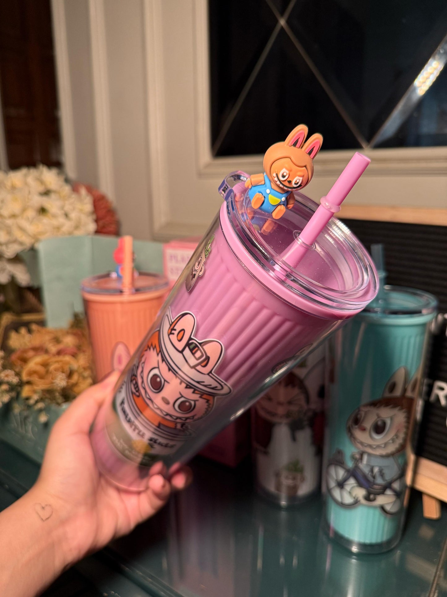 Lavender Labubu sipper