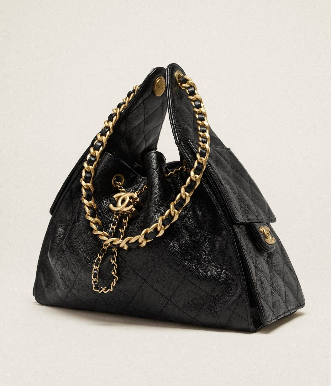 Black Chanel 25 Bag