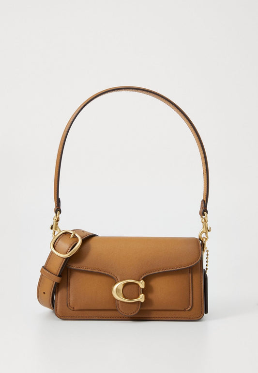 BROWN TABBY COACH SHOULDER BAG (WITH BOX) (IMMEDIATE DELIVERY AVAILABLE)  26CM
