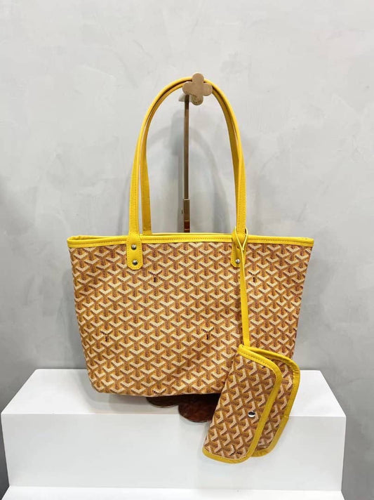 Mustard Goyard tote bag (available for immediate delivery)