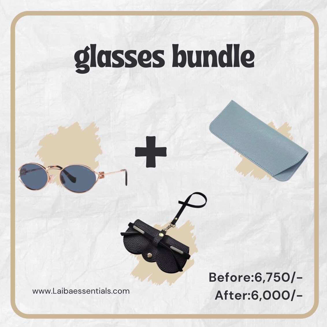 Black miu miu glasses bundle