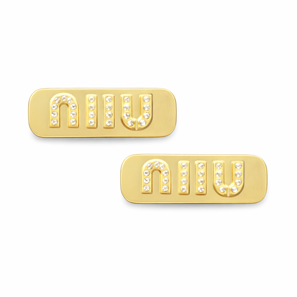 Miu Miu logo Hair Clips.