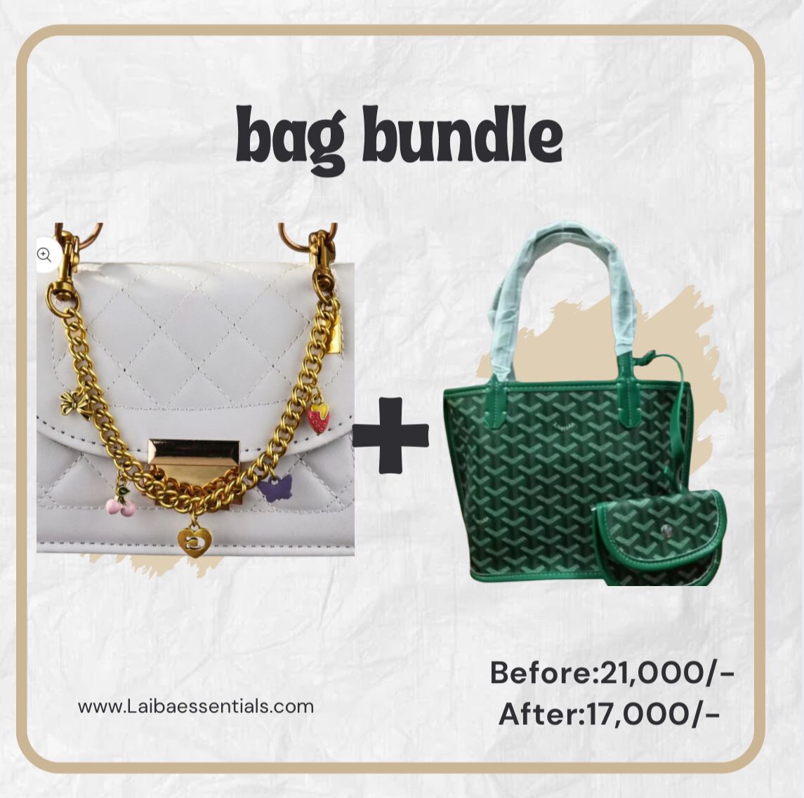GREEN GOYARD BUCKET BAG BUNDLE