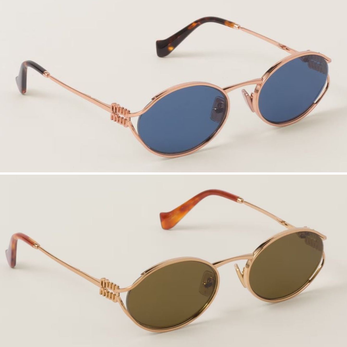 Miu Miu metal frame glasses