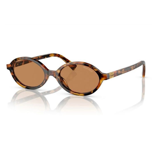 Miu Miu oval brown cheetah glasses