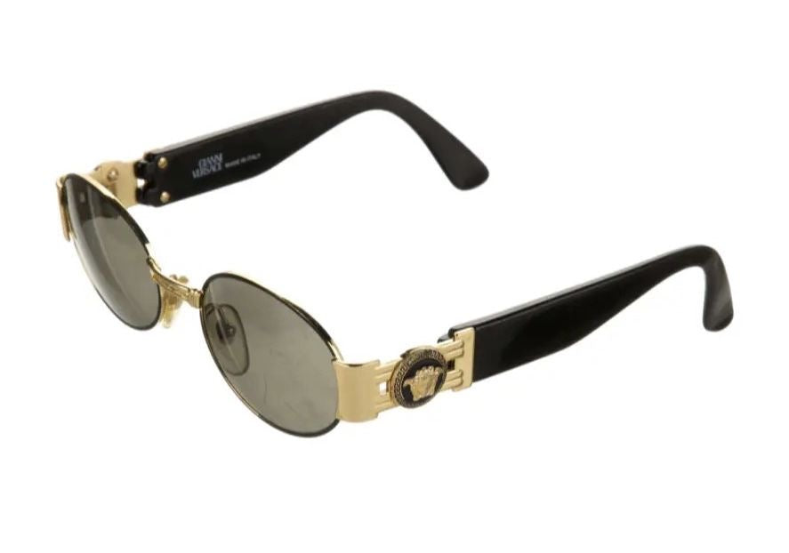 metal frame Versace glasses