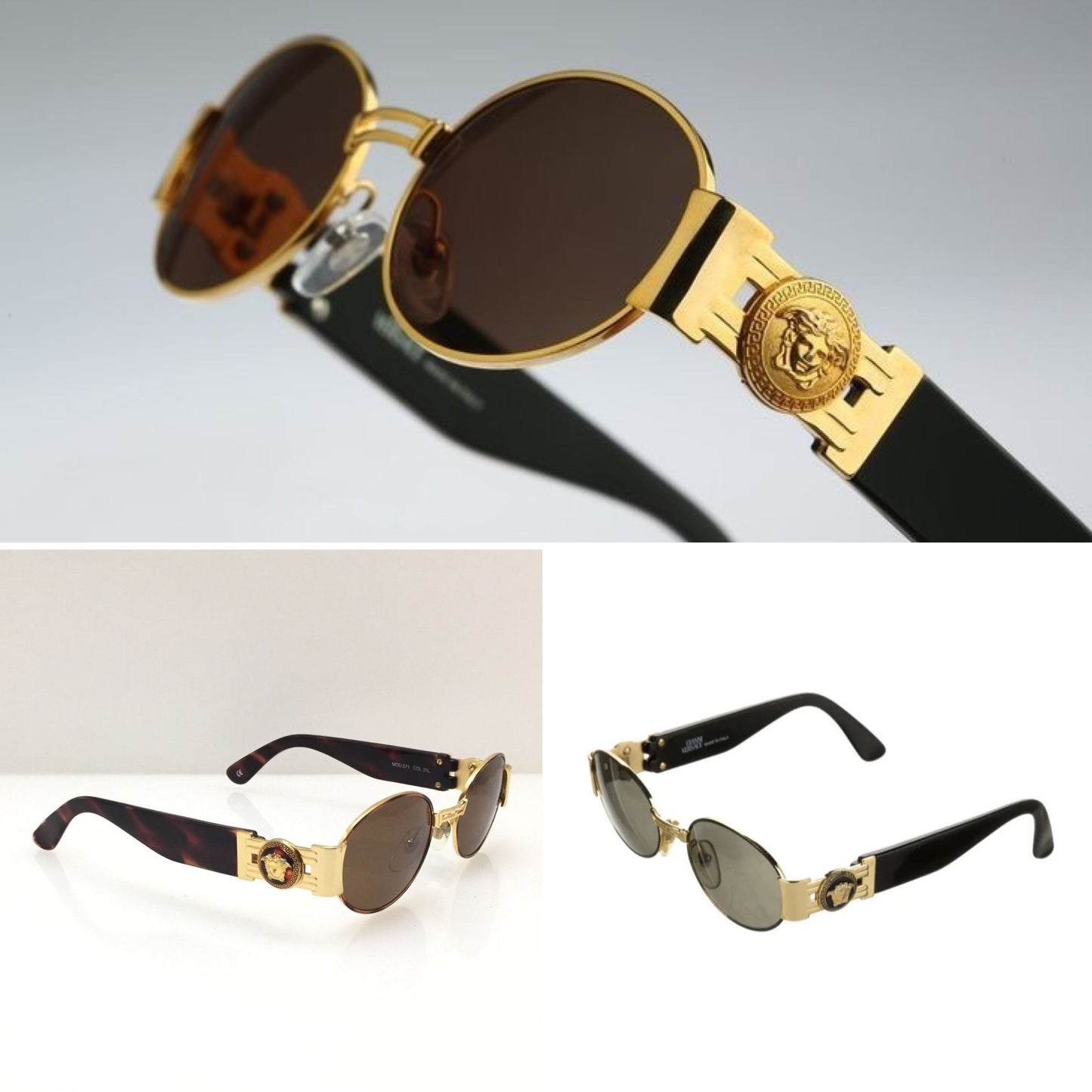 metal frame Versace glasses