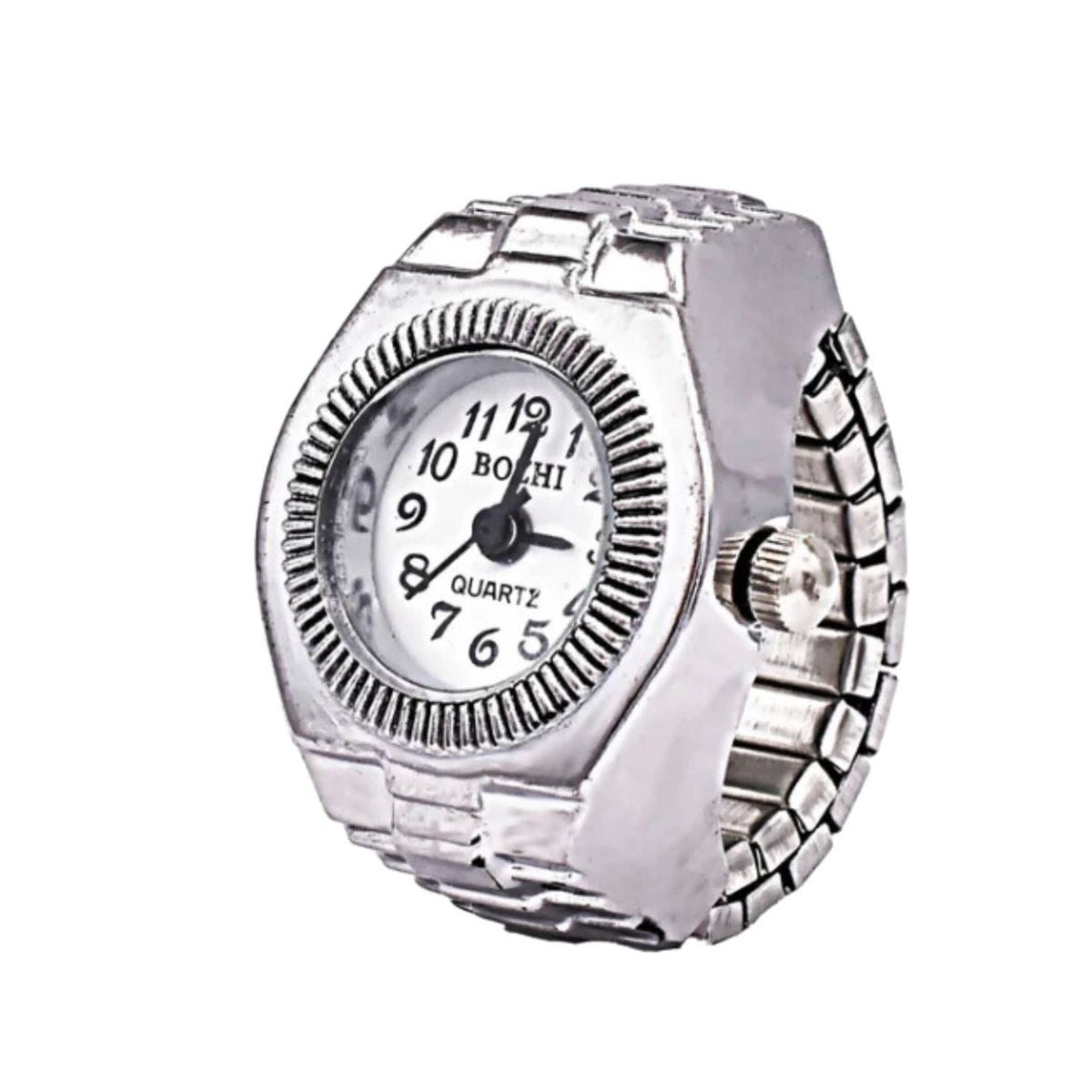 Silver Montres Watch Ring