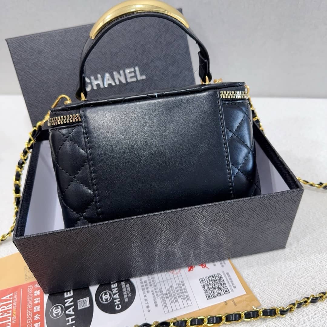 Black Chanel box bag (available for immediate delivery)