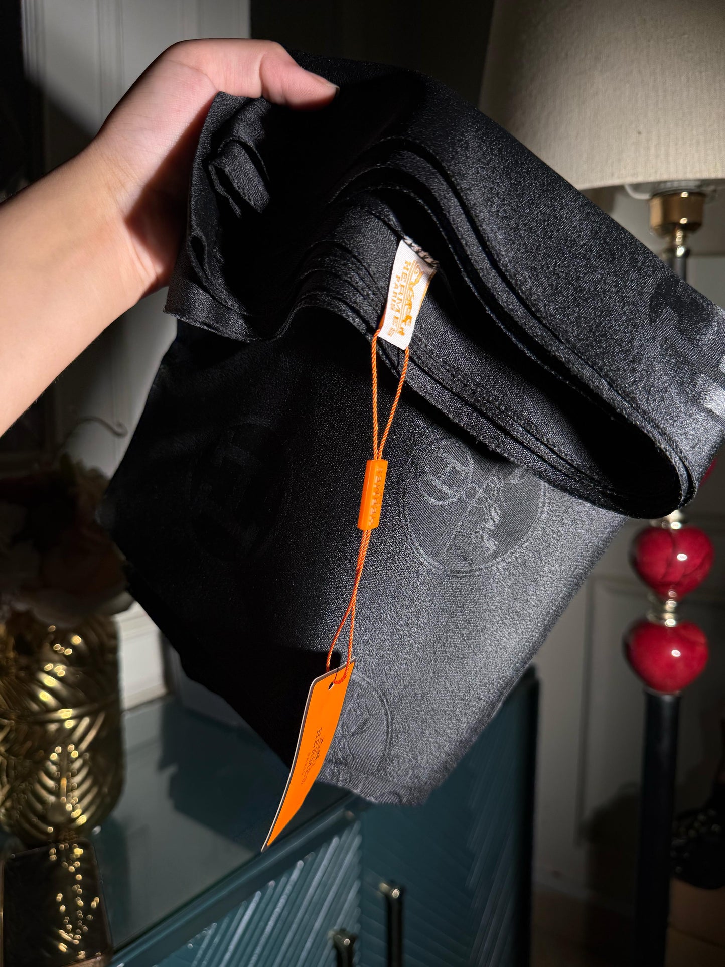 Black Herme scarf/ stole (IMMEDIATE DELIVERY AVAILABLE)