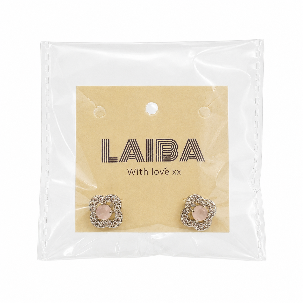 Blush Bloom Crystal Stud Earrings