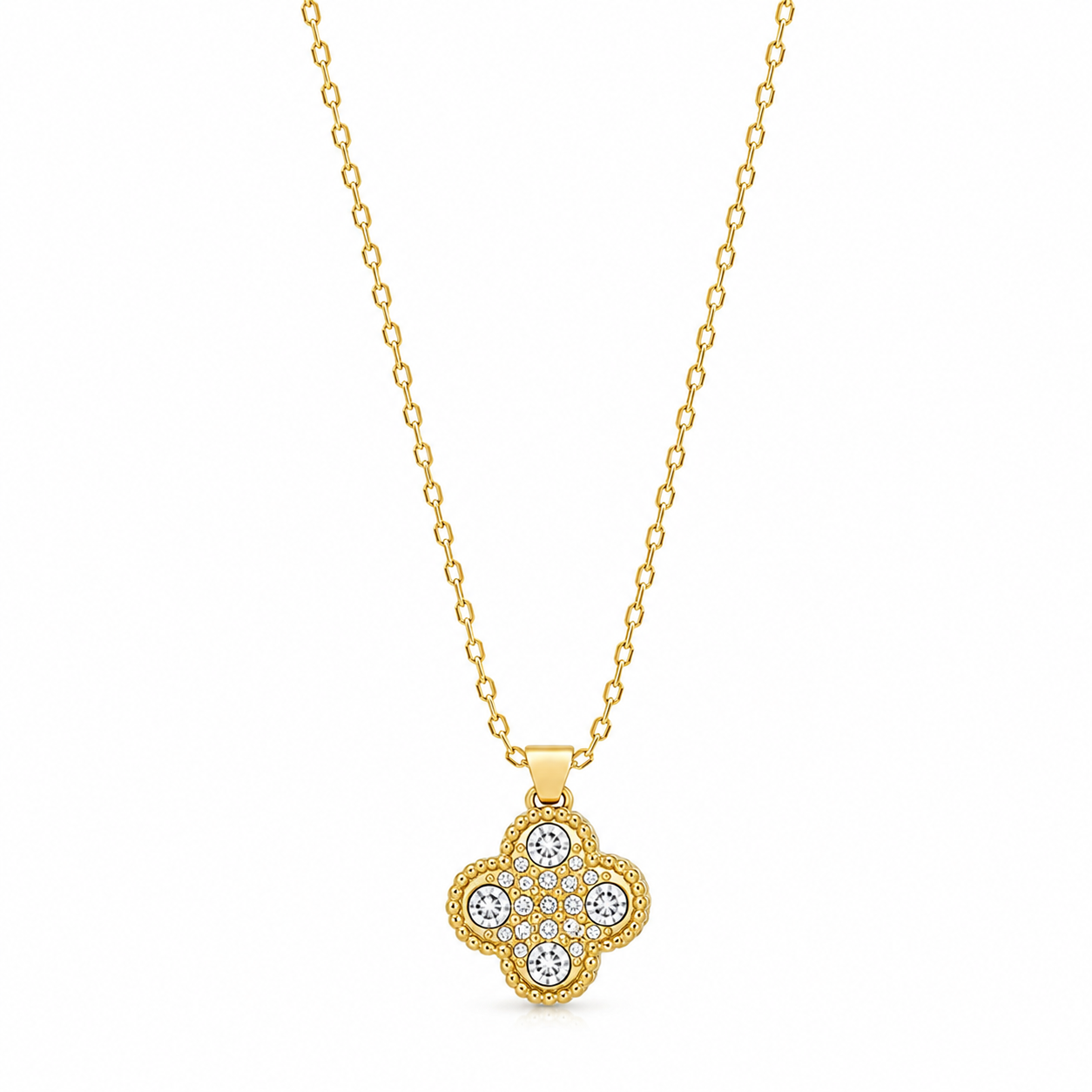 Golden Bloom Crystal Necklace