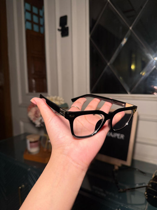 Miu miu black transparent shade glimpse glasses