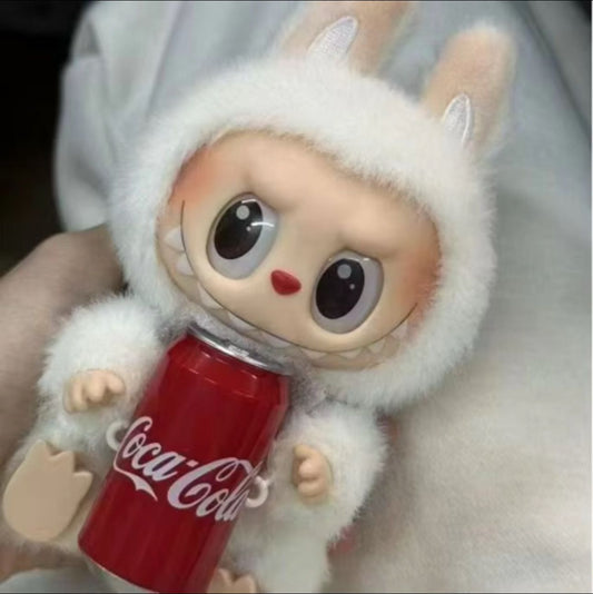 Coca Cola can labubu keychain charm