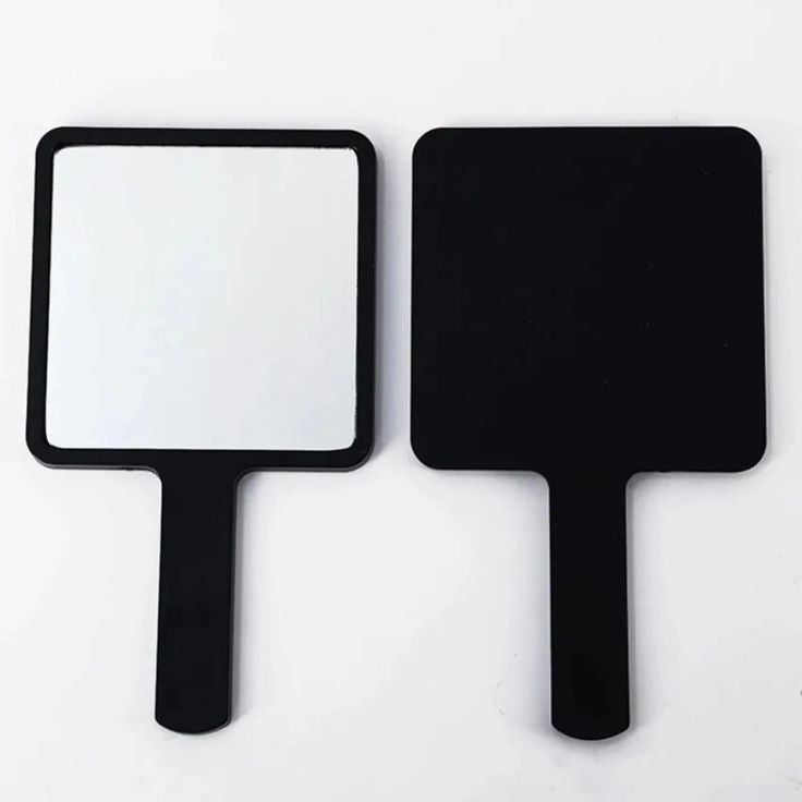 Square pink makeup vanity mirror