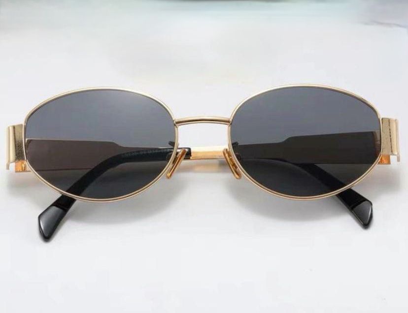 Black Metal frame celine glasses
