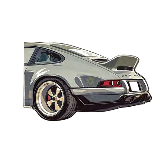 Blue Car Metal Phone Sticker