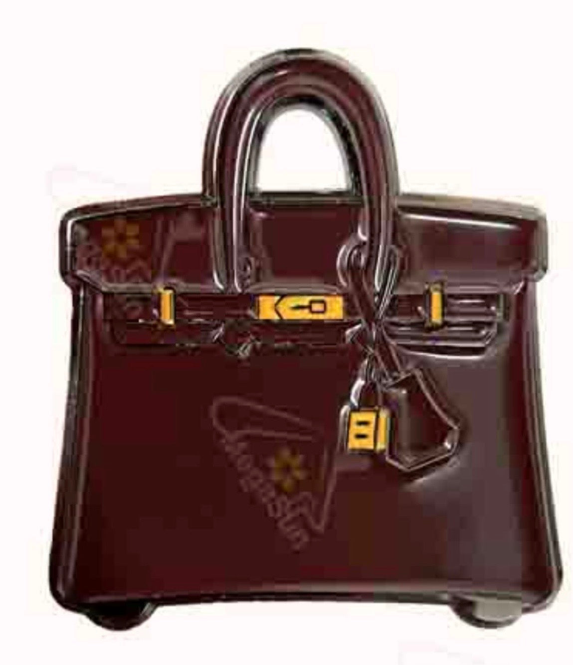 Red vine Birkin 30X26mm Metal Phone Sticker