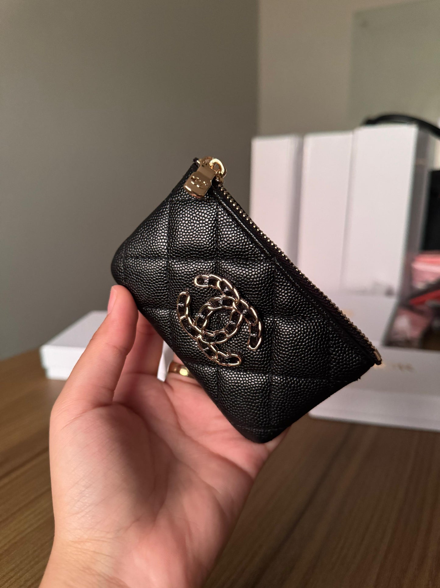 Chanel zip wallet/ cardholders