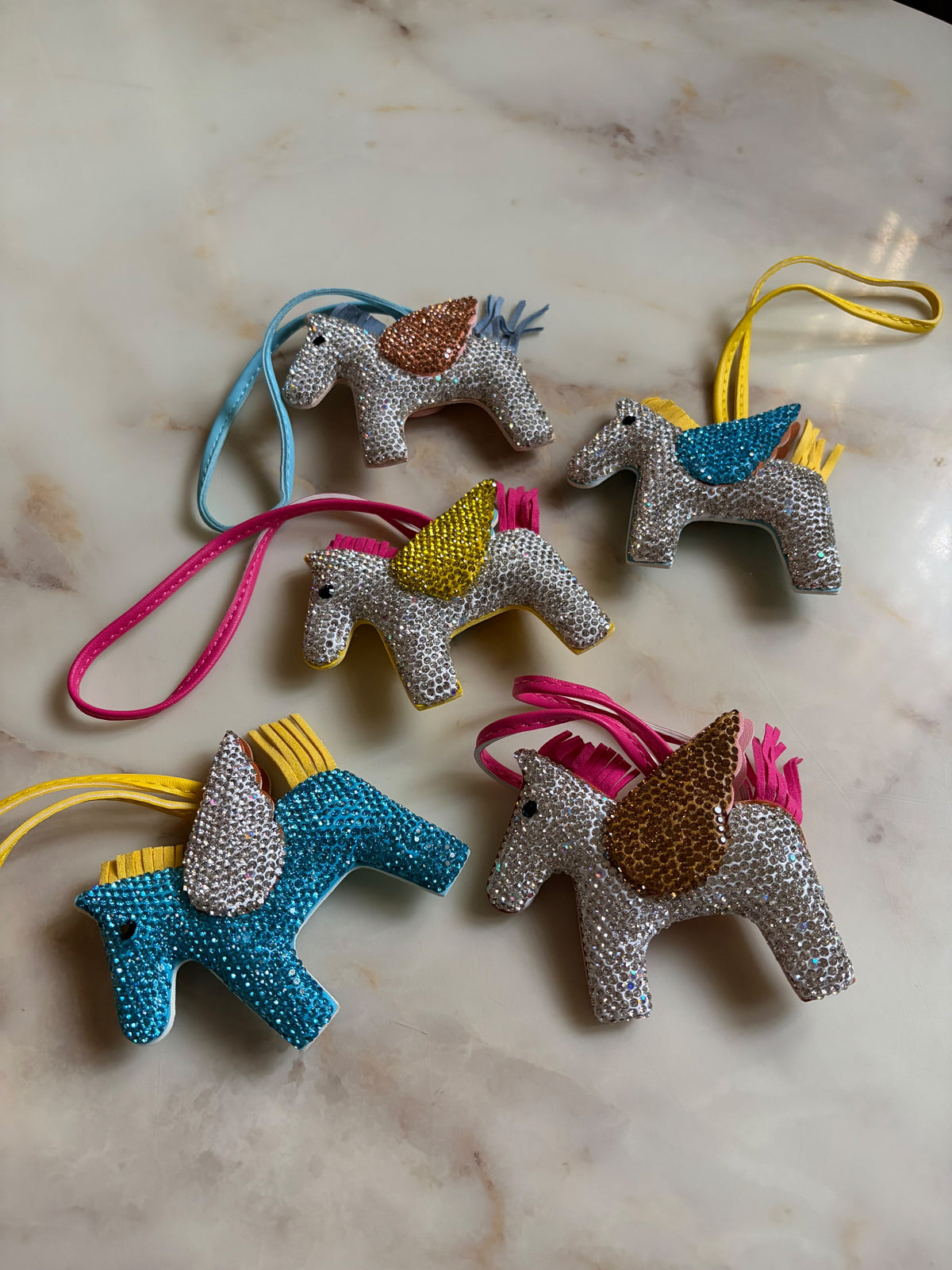 Rhinestone Unicorn Bag Charm