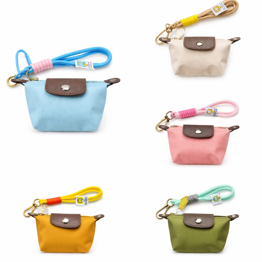 Longchamp mini bag charm keychain