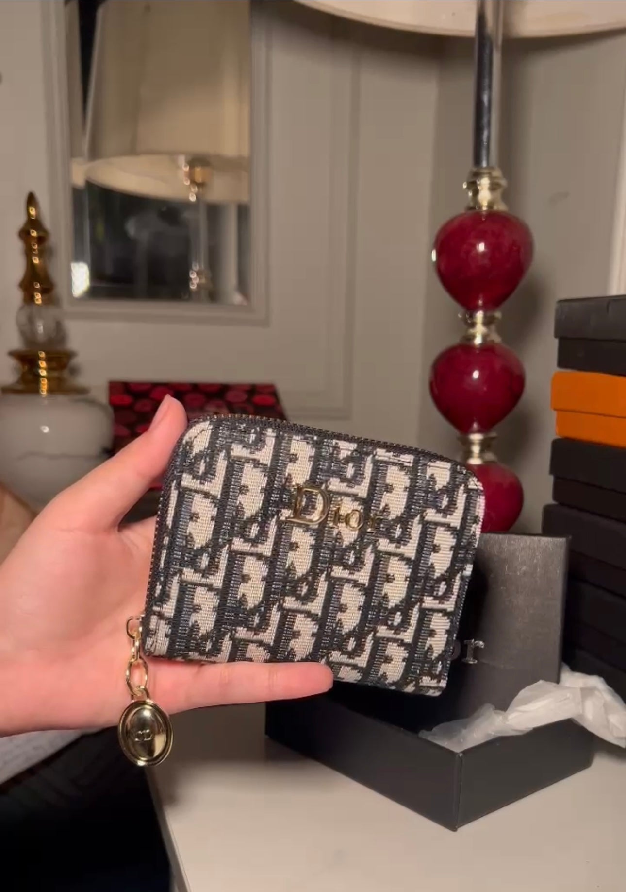 Dior mini wallet (in stock)