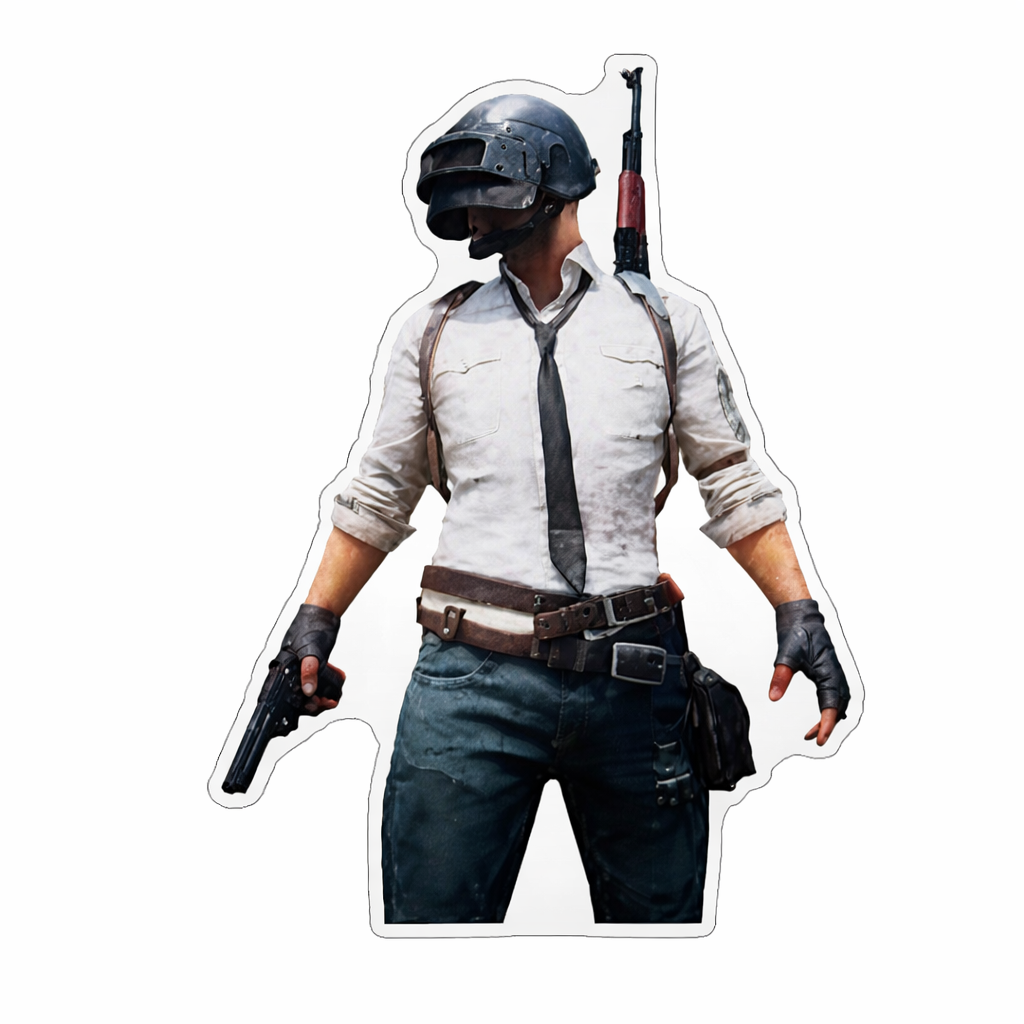 PUBG Battlegrounds Soldier – Metal Phone Charm Sticker
