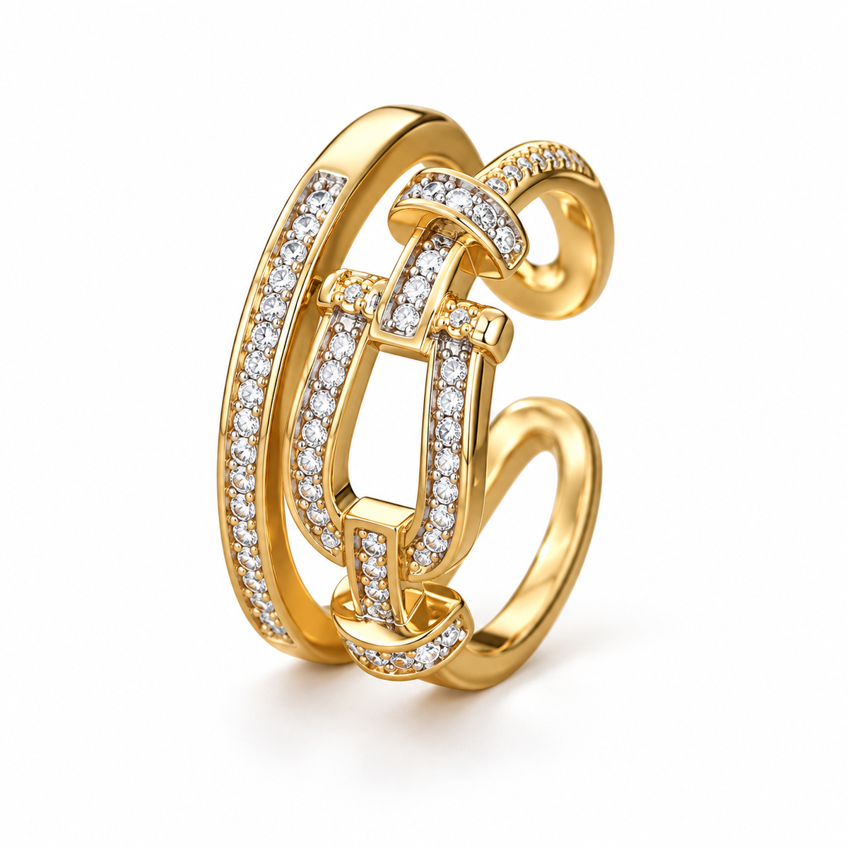 Luxe Adornments Collection adjustable table ring (Laibaessentials packaging)