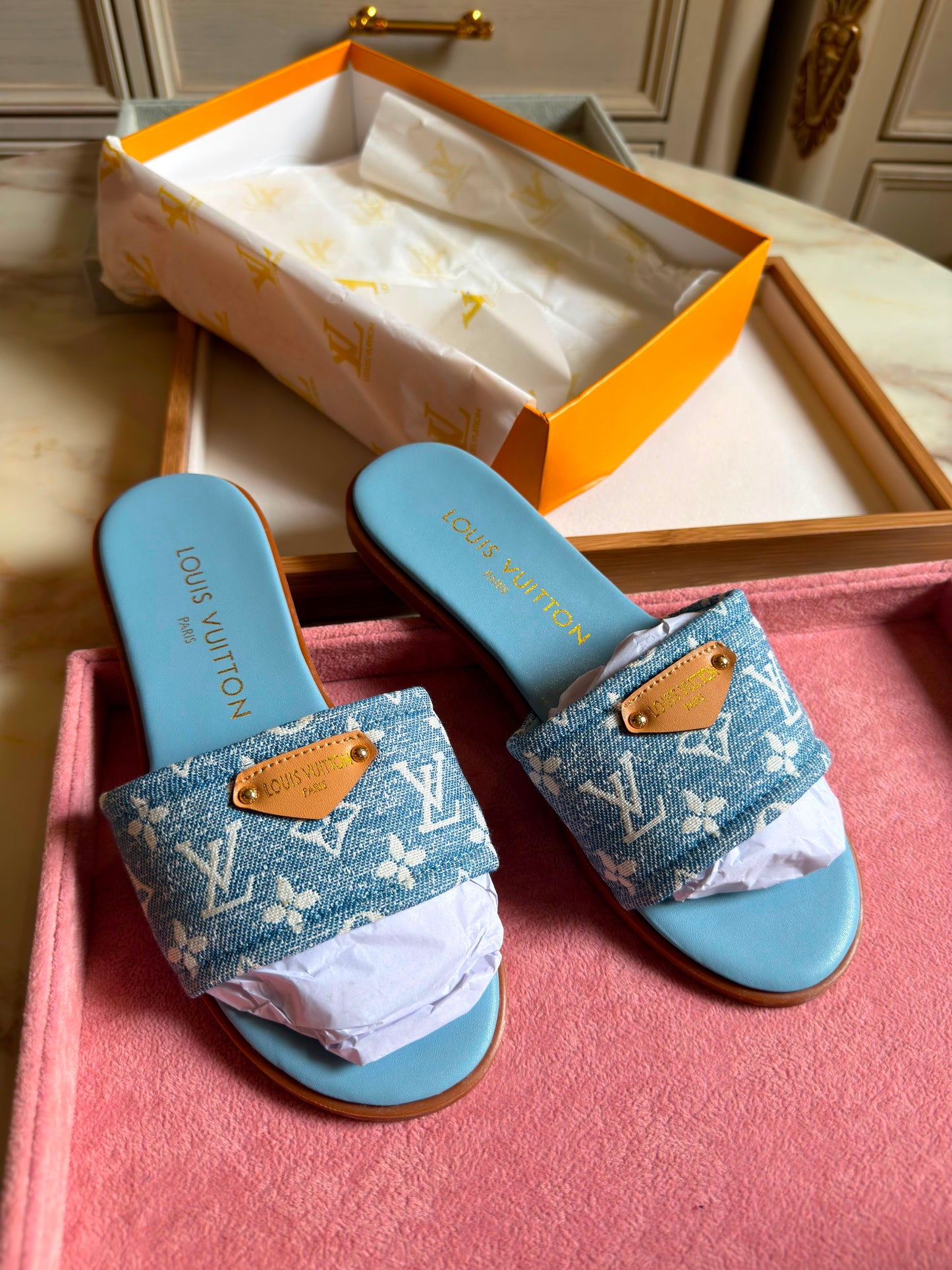 Louis Vuitton Shoes | Louis Vuitton Lily Flat
Mule