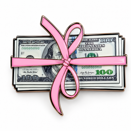 Money Gift Bundle Metal Phone Charm Sticker