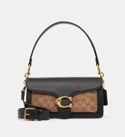 BLACK CANVA TABBY COACH SHOULDER BAG (WITH BOX) (IMMEDIATE DELIVERY AVAILABLE)