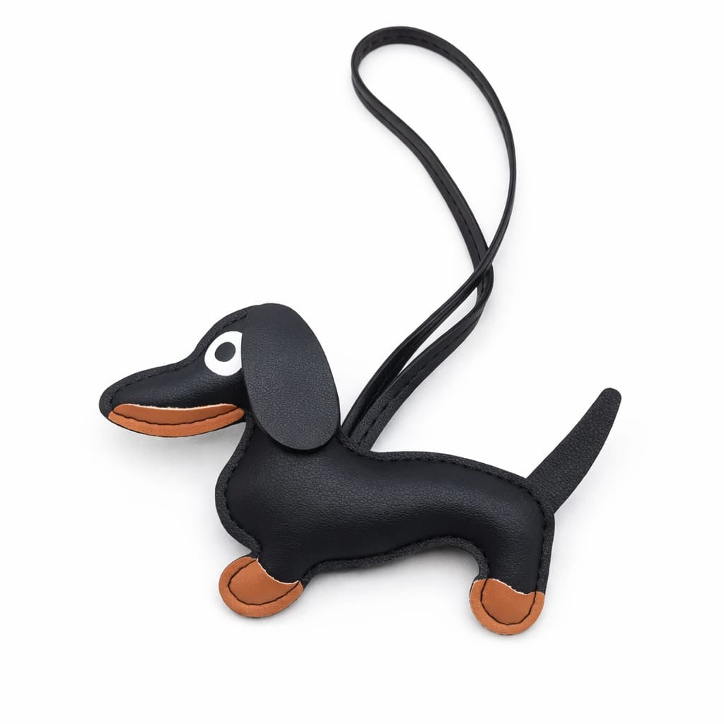 Dog bag charm keychain