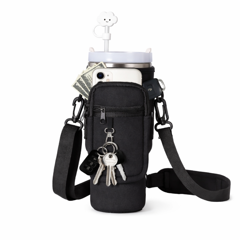 Tumblr holder with strap
