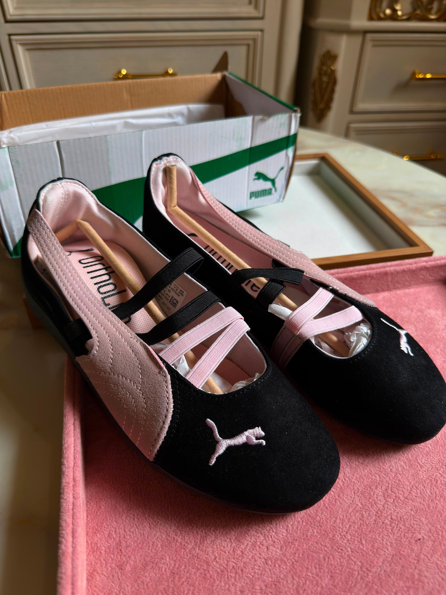 Pink Puma Speedcat Suede Ballet Shoes Women