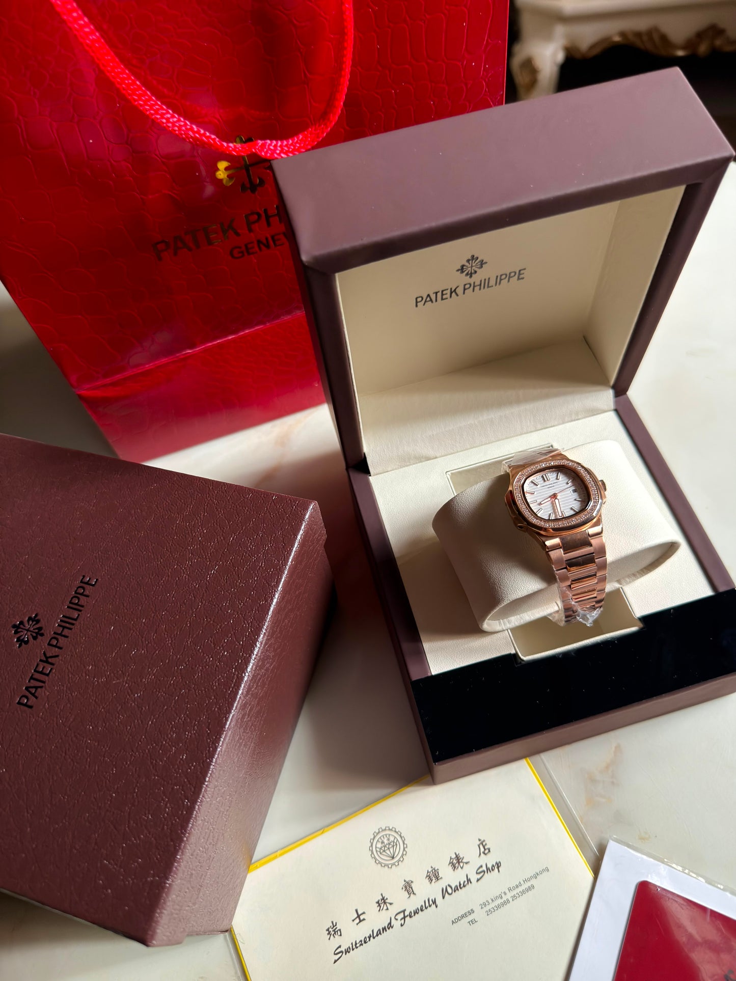 Patek Philippe Nautilus Rose Gold -Lux&Co (With Box & Proper Packaging)