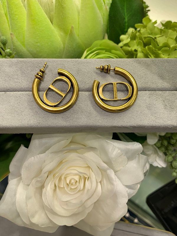 Plain Golden Dior hoops (pre order)