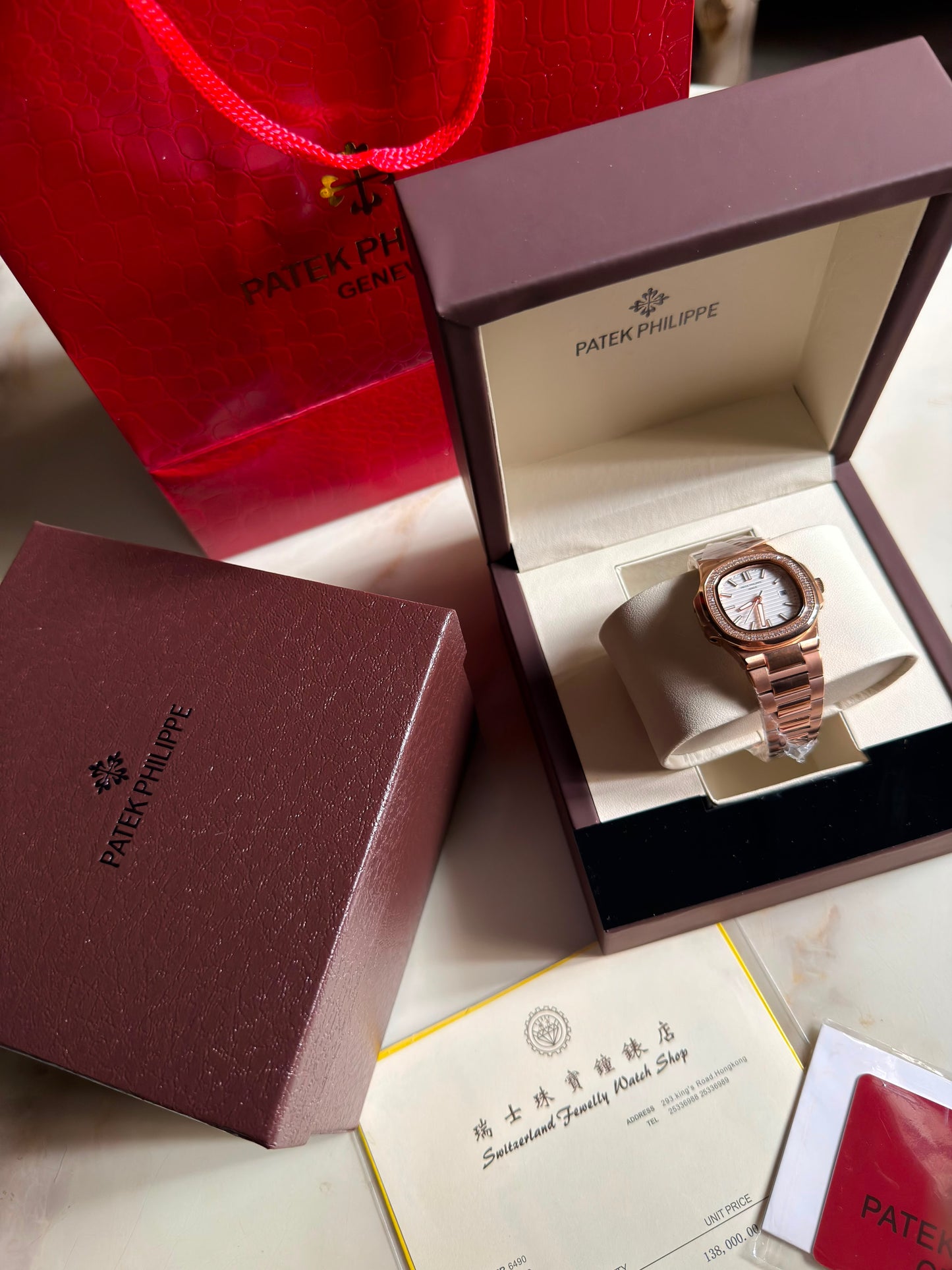 Patek Philippe Nautilus Rose Gold -Lux&Co (With Box & Proper Packaging)