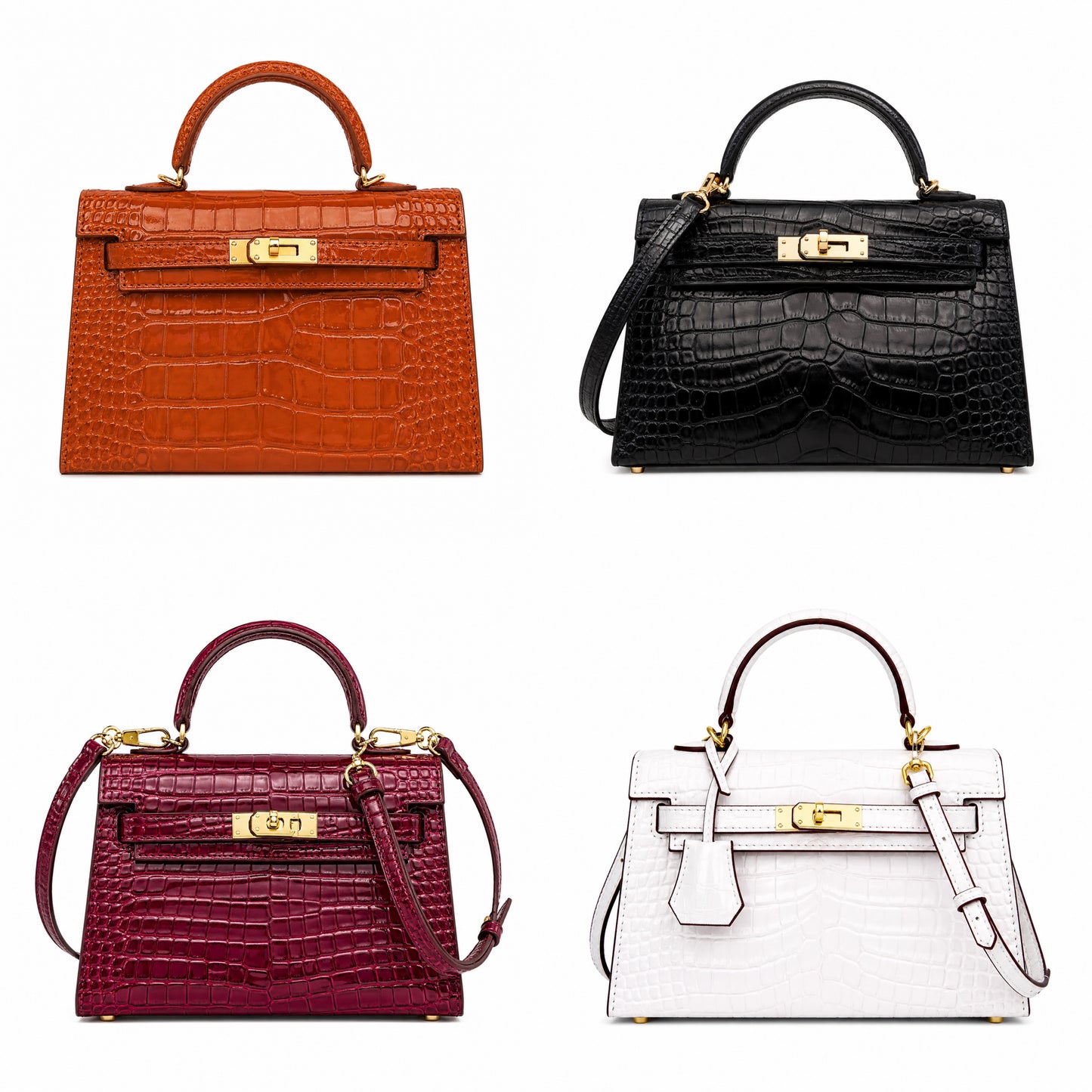 Mini Kelly Textured bag Gold Hardwear (available for immediate delivery)