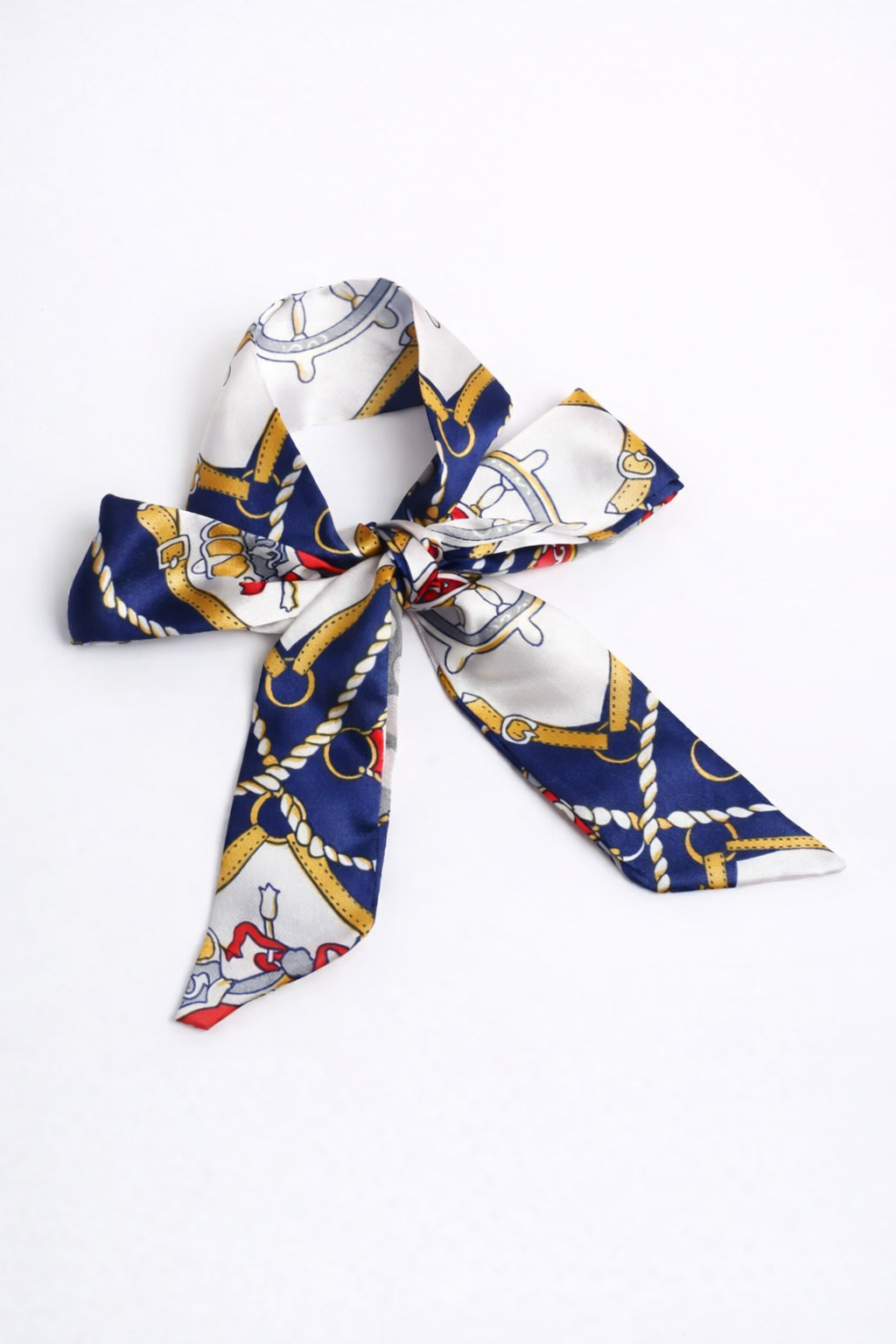 Royal Nautical - Handbag twilly multipurpose silk scarf