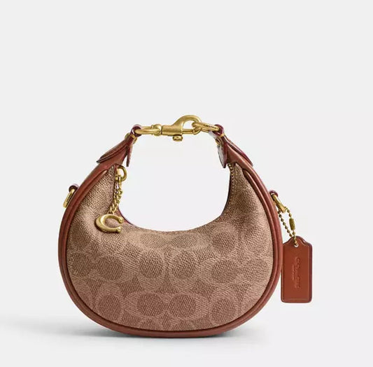 Brown Jonie bag in signature canva  coach (IMMEDIATE DELIVERY AVAILABLE)  (WITH BOX)