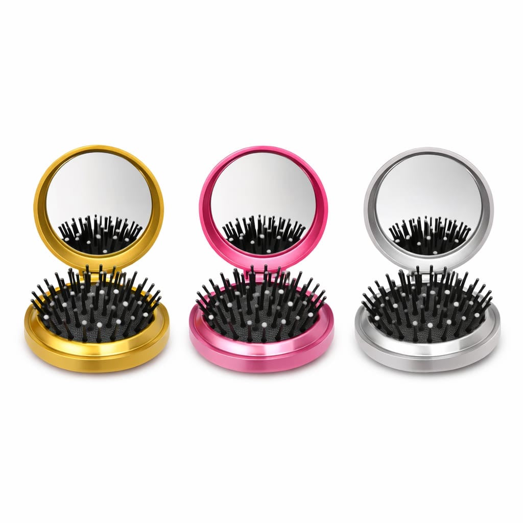 Compact 2 in 1 portable brush