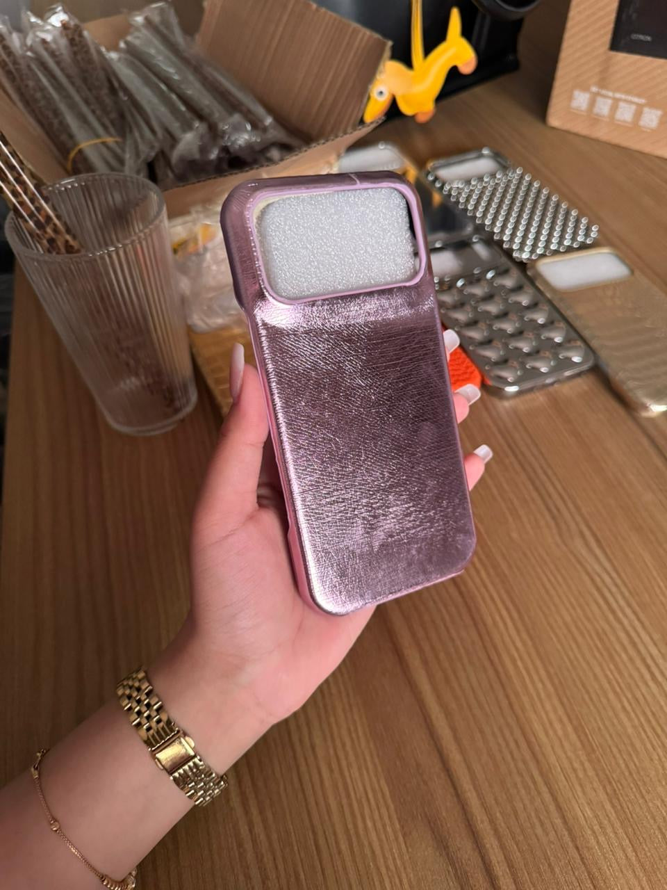 Pink Stardust Phone Case 17 Pro Max