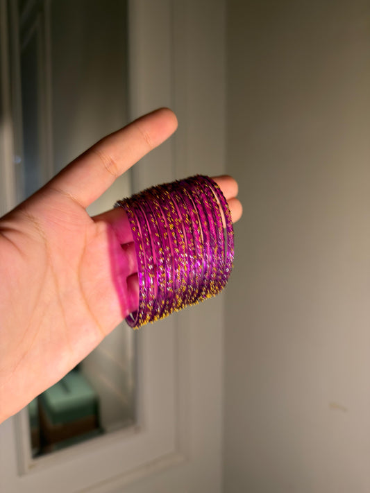 Purple Indian Raindrop Bangles