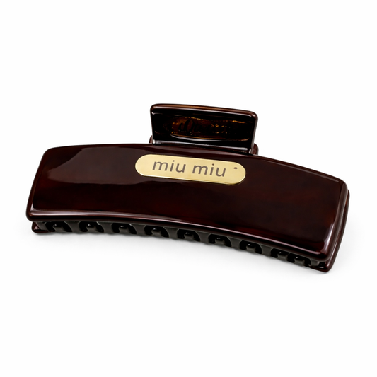 Brown MiuMiu Hair Claw