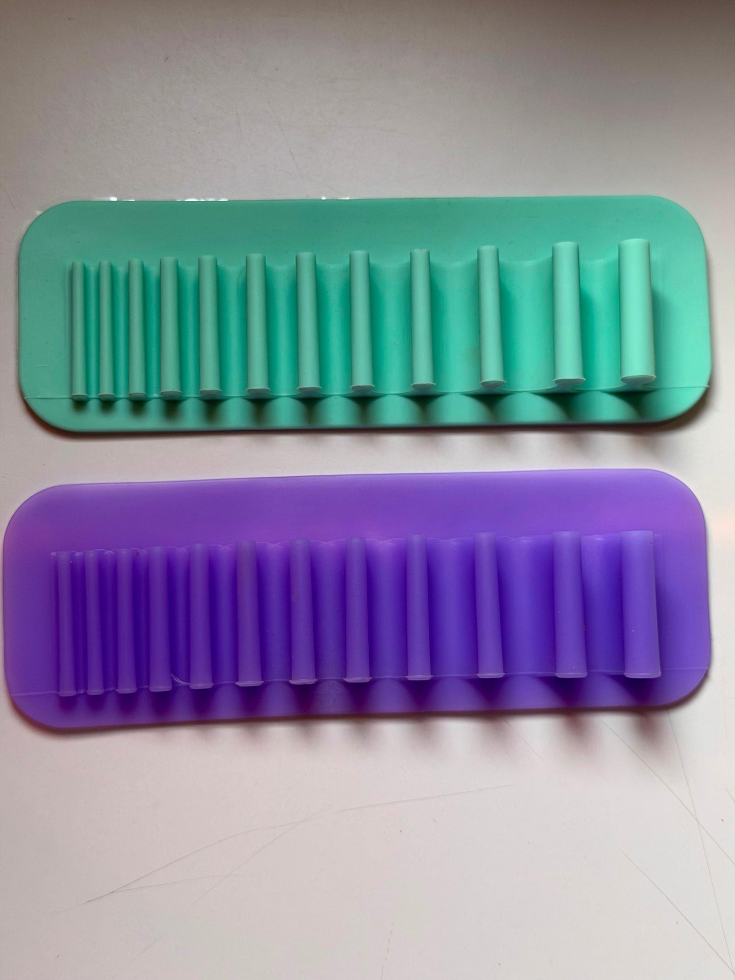 Silicone wall makeup brush holder
