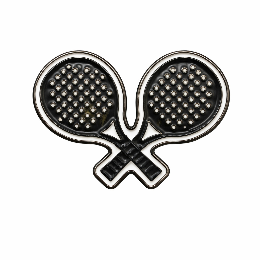 Padel Racket Sports Metal Phone Charm Sticker