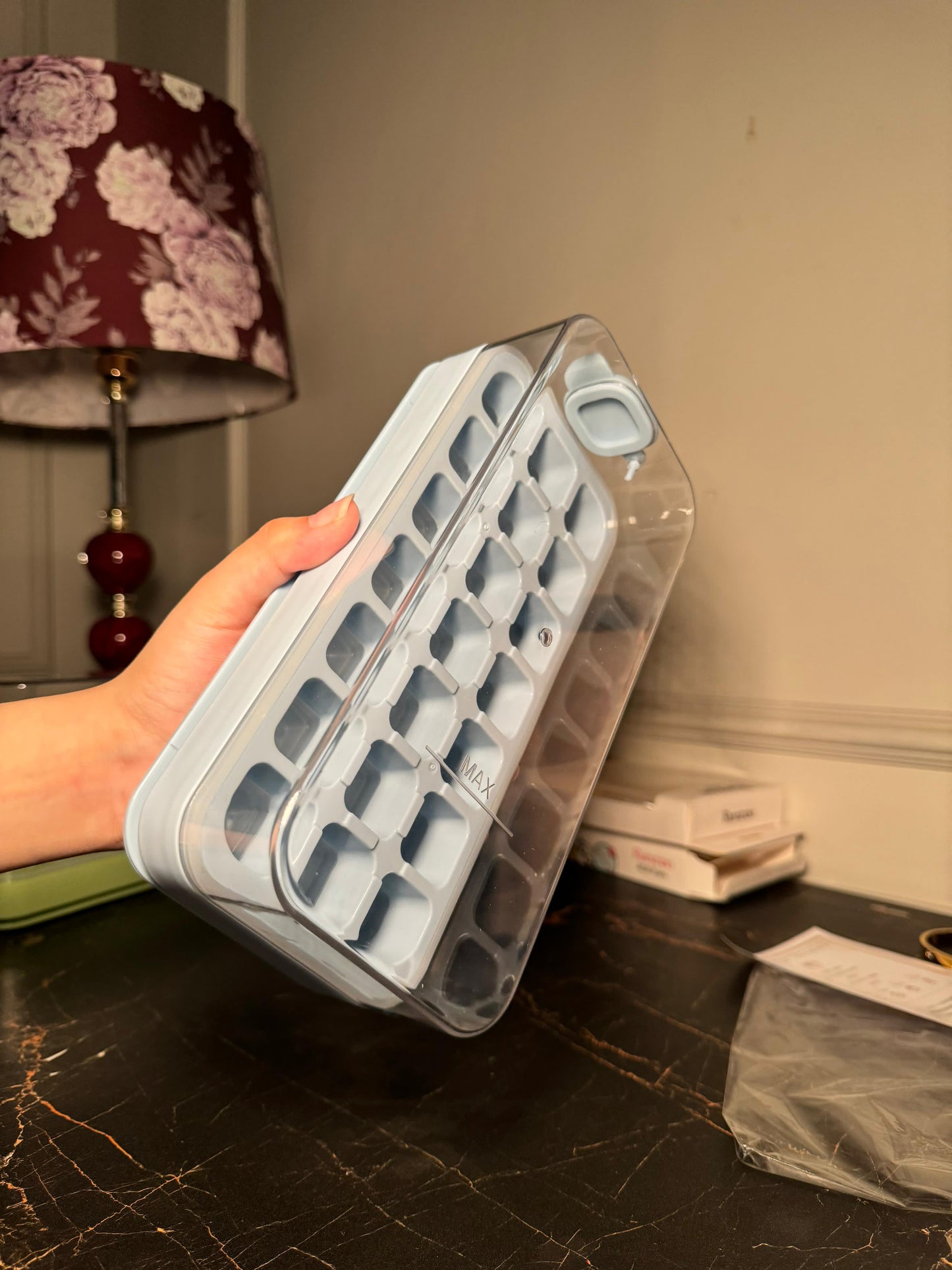 Ice cube tray with box