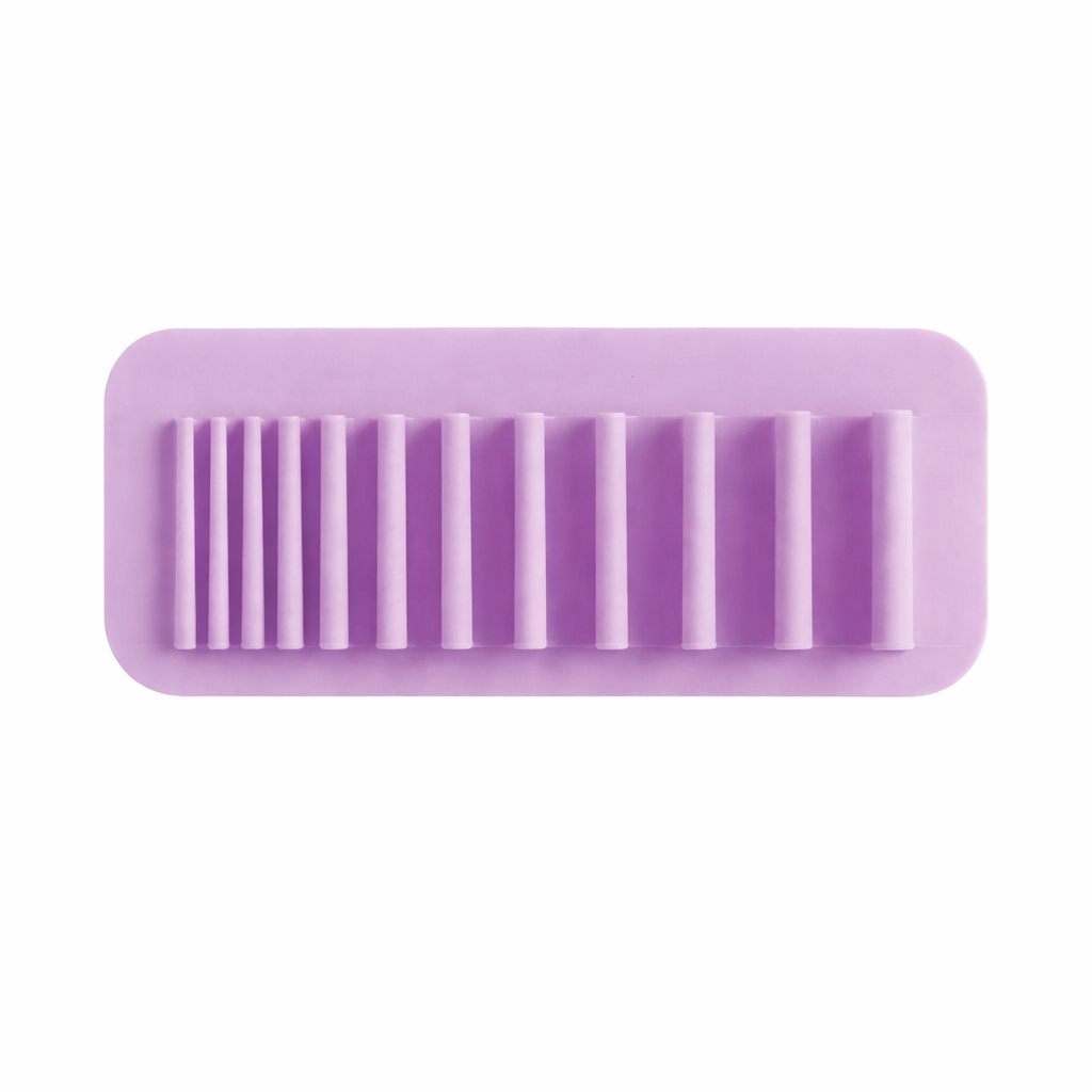 Silicone wall makeup brush holder
