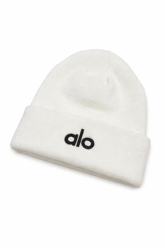 White Alo knit Cap