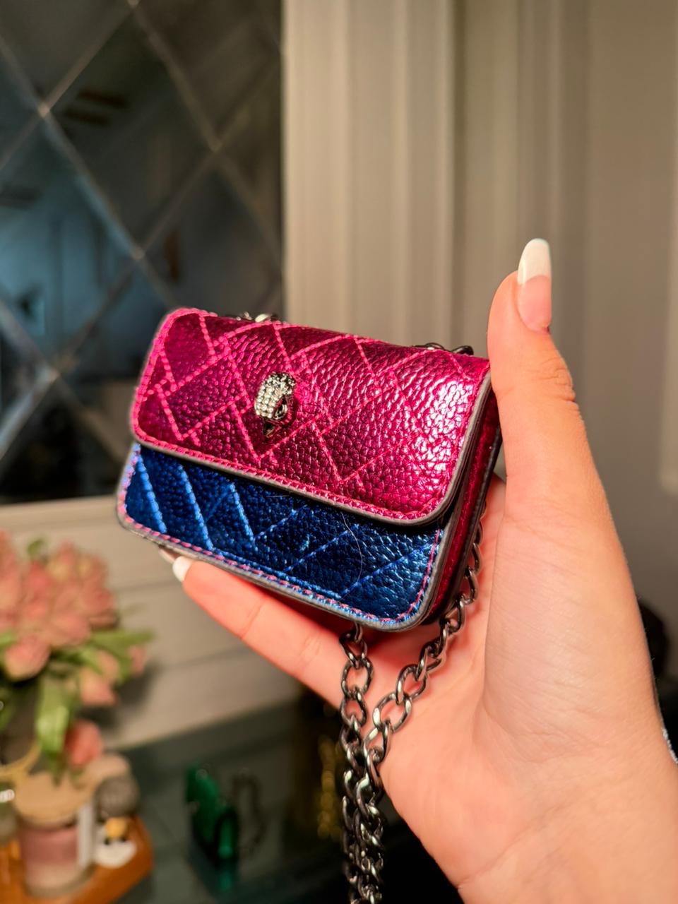Kurt Geiger Kensington Mini Quilted Bag – Rose Red (IMMEDIATE DELIVERY AVAILABLE)